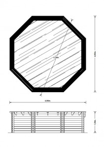 Interline houten zwembad plattegrond 5.30